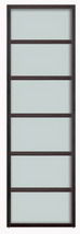 Custom aluminum closet door with five dividers
